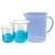 Bello 50ml and 100ml Polypropylene Beakers with Graduation Marks and 250ml Measuring Jug Set for Laboratory