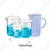 SBT Set of Beakers with Graduation Marks and Measuring Jug, Beaker 250ml, 500ml, 1000ml & 1000ml Jug Capacity