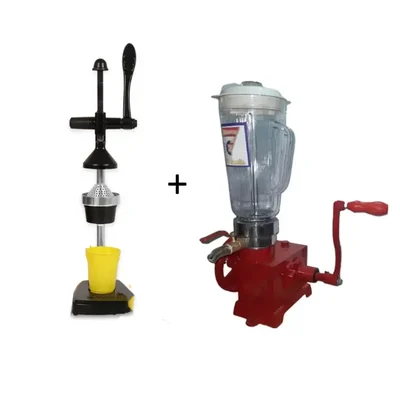 Combo of Hand Press Aluminum Citrus Juicer Machine with 2.5ltr Mango Mixi Machine