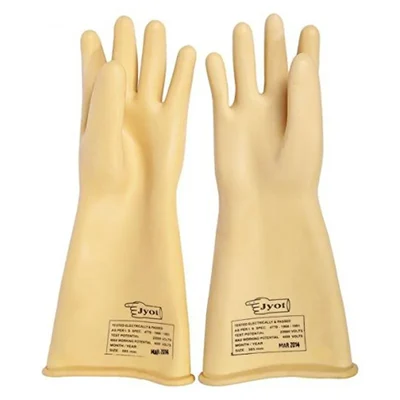 Jyot Safety Gloves - 11 Kva Electrical Insulated Rubber Seamless