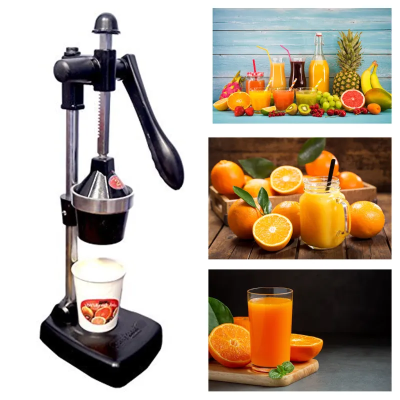 Kalsi Heavy Duty Aluminium Hand Press Citrus Juicer (Black)