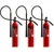 Kanex (KFCRQ-4.5) Pack of 3 4.5 KG Co2 High Pressure Fire Extinguisher, 5 Years Warranty