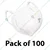 KARAM Pack of 100 Disposable Safety Mask with Ear Loops (RF01)
