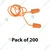 Karam EP02 Pack of 200 Disposable Foam Ear Plugs with Nylon Thread