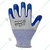 KARAM HS61 Pack of 3 Blue Latex Coating Safety Gloves with HPPE Liner