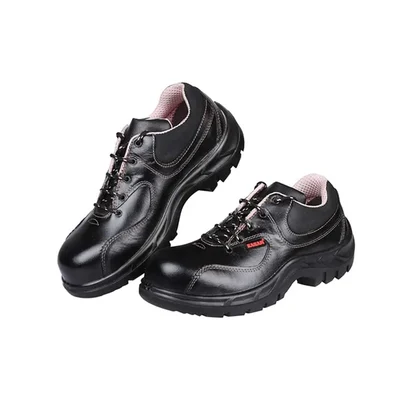 KARAM Ladies Safety Footwear with Buff Grain Waxy Black Leather (FS 100)(Pack-1,Size-3)