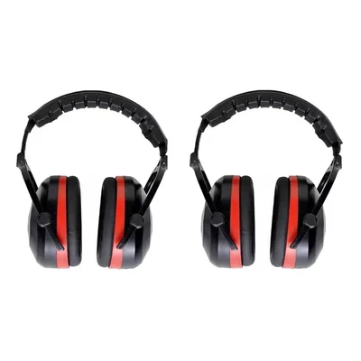 KARAM Pack of 2 EP 22 Foldable Safety Ear Muffs - Industrial Hearing Protection, NRR 26 dB, SNR 30 dB, Lightweight