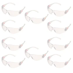 Karam ES001 Pack of 10 Scratch Resistant Safety Spectacles, Lightweight Polycarbonate High Impact Goggles for Industrial Eye Protection