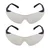 KARAM Polycarbonate Safety Goggles with Flexible Nose Pads For Indoor and Outdoor Use (ES006) - Pack of 2