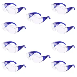 Karam ES007 Pack of 10 Scratch Resistant Safety Spectacles, Lightweight Polycarbonate High Impact Goggles for Industrial Eye Protection