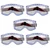 Karam ES008 Pack of 5 Chemical Splash Safety Goggles Clear Anti-Fog Polycarbonate Lens with Elastic Headband