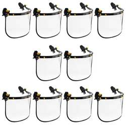 Karam ES51 Pack of 10 Helmet Mountable Clear Polycarbonate Face Shield for Welding, Grinding and Industrial Safety
