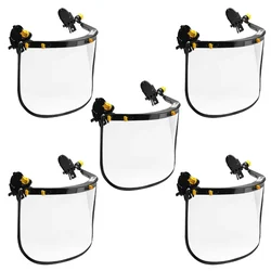 Karam ES51 Pack of 5 Helmet Mountable Clear Polycarbonate Face Shield for Welding, Grinding and Industrial Safety