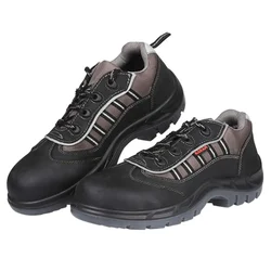 KARAM ISI Marked Black Leather Safety Shoe, Excellent Grip, Comfort & Slip Resistance (FS 62)
