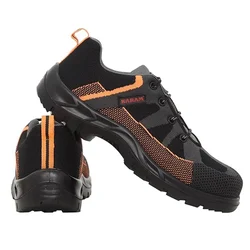 KARAM Grey & Orange Safety Shoe With Excellent Grip, Comfort And Slip Resistance (FS210)(Size-6,Pack-1)