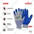 KARAM HS61 Pack of 12 Blue Latex Coating Safety Gloves For Mechanical Hazards