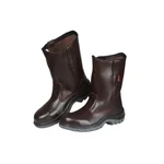 KARAM High Ankle Rigger Dark Brown Leather Safety Shoes (FS 51)