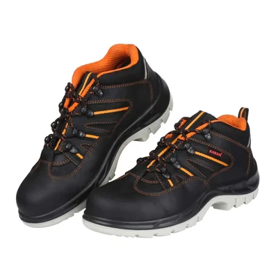 KARAM Steel Toe Work Safety Shoes, Black (FS 63)(Size-4,Pack-1)