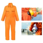 KARAM Orange Protective Workwear, Cotton Coverall With Front Zipper (PW 2102)