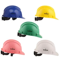 Karam ISI Marked Safety Helmet with Ratchet Type Adjustment for Outdoor Head Protection (PN 521)(Pack-3,Color-Green)