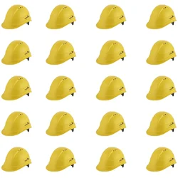 Karam Pack of 20 ISI Marked Ratchet Type Safety Helmet with Plastic Cradle (PN 542)(Color-Yellow)