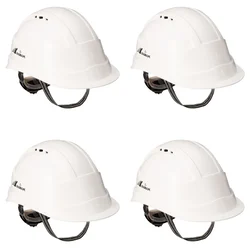 Karam Pack of 4 ISI Marked Safety Helmet with Ratchet Type Adjustment for Outdoor Head Protection (PN542) (Color-Mint Green)