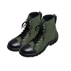 KARAM Occupational Safety Footwear With Water Repellent Green Polyester Viscous Fabric (FS 151)(Pack-1,Size-4)