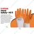 Karam HS11 Pack of 10 Latex Orange and White Safety Gloves For Industrial Use