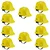 Karam PN521 Pack of 10 Yellow ISI Marked Ratchet Type Construction Safety Helmet for Men, with Adjustable Chin Strap