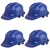 Karam Pack of 4 Blue ISI Marked Ratchet Type Construction Safety Helmet for Men, with Adjustable Chin Strap (PN521)