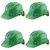 Karam Pack of 4 Green ISI Marked Ratchet Type Construction Safety Helmet for Men, with Adjustable Chin Strap (PN521)