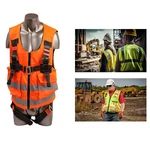 KARAM Reflective Orange Vest Harness With 3 Adjustment & 2 Attachment Points (PN 20 RO)