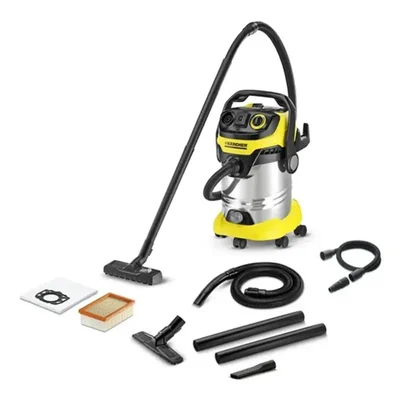 Karcher WD 6 PSV Premium 30 Liters 1300 W Wet & Dry Vacuum Cleaner, 26 mBar  Suction Power