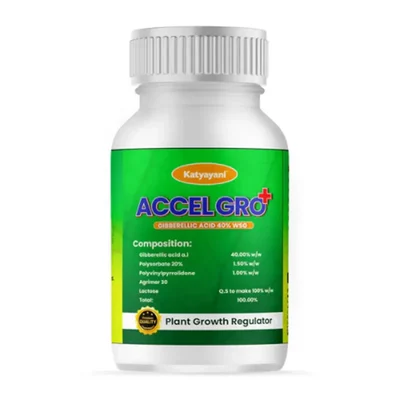 Katyayani Accel Gro Plus | Gibberellic Acid 40% WSG | Plant Growth Regulator | 6 gm(Pack-4 x 6 gm)