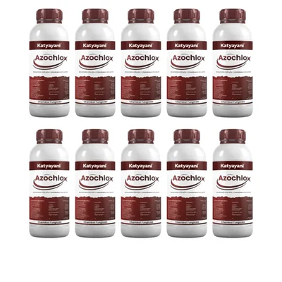 Katyayani Azochlo Star | Dual Action Fungicide (Azoxystrobin 4.8% + Chlorothalonil 40% SC)(Quantity-Pack of 10l (1l x 10))