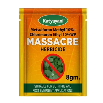 Katyayani Massacre | Metsulfuron Methyl 10% with Chlorimuron Ethyl 10% WP | Chemical Herbicide | 8 gm(Pack-3 x 8 gm)