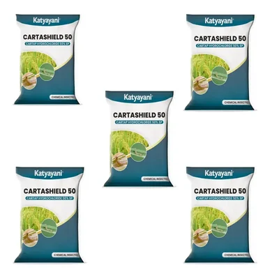 Katyayani Cartashield 50 Insecticide | Cartap Hydrochloride 50% SP for Paddy Stem Borer & Leaf Folder Control(Quantity-Pack Of 1250gm (250gm X 5))