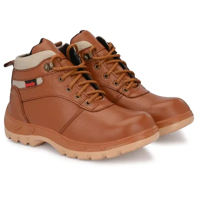 Kavacha S47 Pure Leather Steel Toe Mens Safety Shoe(Size-6)