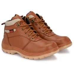 Kavacha S47 Pure Leather Steel Toe Mens Safety Shoe(Size-6)