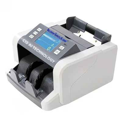 Kavinstar K6000 Grey Currency Counting Machine With Fake Note Detector