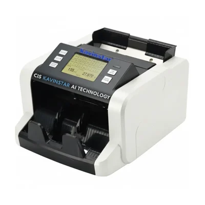 Kavinstar K6000 White Currency Counting Machine With Fake Note Detector