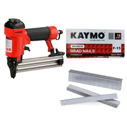 Kaymo 10-32mm Pneumatic Brad Nailer (NEO-F32) With 15 mm Nails - 5000 Pins (BR18G10)