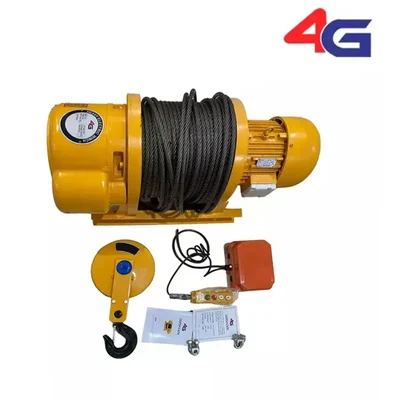 4G 2 Ton 5.3 hp 3 Phase KCD Electric Winch With 11 mm Wire Rope(Size-Wire Rope Length : 30 Meter)