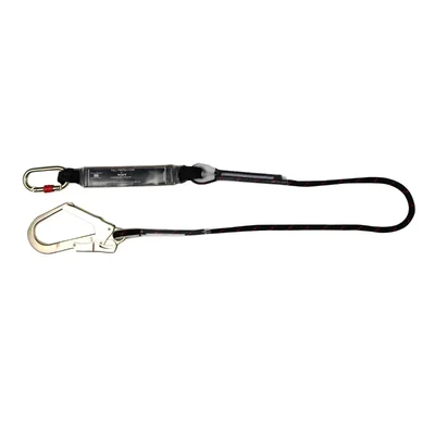 ISSAFE (ISF-85) Kernmantle Rope With Energy Absorber With One Side Carabiner and Scaffolding Hook on the Other