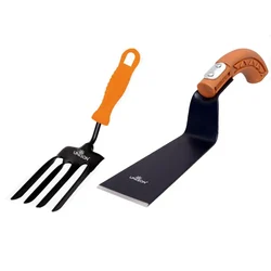 Unison Garden Duo : Twisted Fork & 3" Khurpa - Soil Aeration & Weeding Set