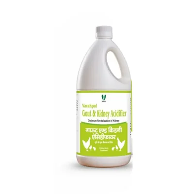 VarahVet Gout & Kidney Acidifier, Renal Care & Uric Acid Excretion Supplement for Poultry Avian Gout & Kidney Flushing(Quantity-100 ml)