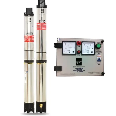 Kirloskar 1.5HP 4 Inch 1Ph Water Filled Borewell Submersible Pump With CP, 305ft Head - 1 Year Warranty(NEO 60-1512-CP)