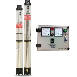 Kirloskar 1.5HP 4 Inch 1Ph Water Filled Borewell Submersible Pump With CP, 305ft Head - 1 Year Warranty(NEO 60-1512-CP)