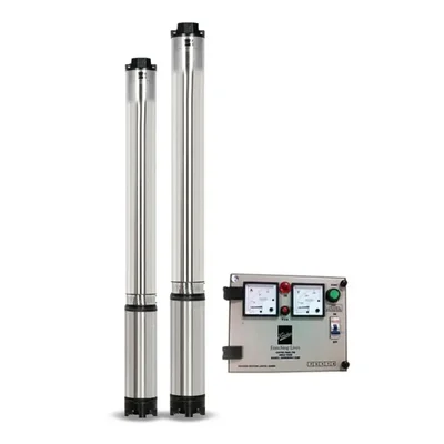 Kirloskar 3HP 15 Stage 4 inch Water Filled 1Phase Submersible Pump With CP, 394ft Head- 1 Year Warranty (KS4D-3015 - CP)