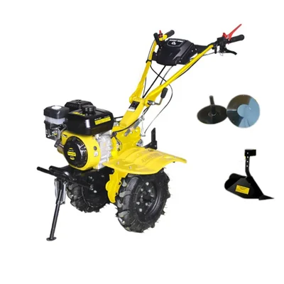 KisanKraft KK-IC-220P, 7 HP Petrol Power Tiller with Free Ridger Attachment and Side Discs
